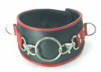 Кожаный ошейник из мягкой кожи с кольцом