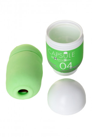 Зеленый мастурбатор из нежного материала в форме яйца CAPSULE 04