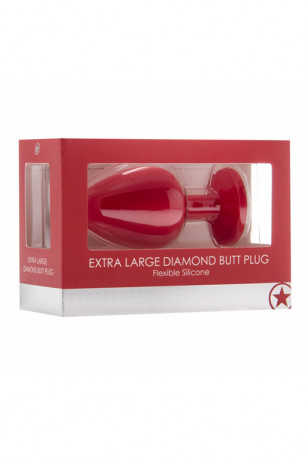 Анальная пробка большого размера с кристаллом Diamond Butt Plug