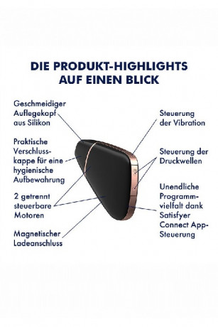 Вакуумно-волновой вибростимулятор с возможностью управления через приложение Satisfyer Love Triangle