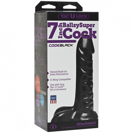 Насадка фаллоимитатор черная 7 Vac-U-Lock