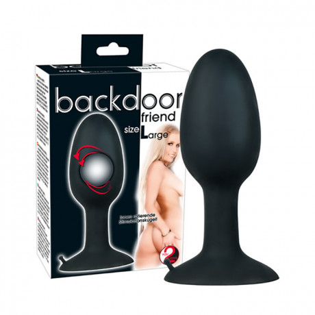 Анальная пробка большая со смещенным центром тяжести