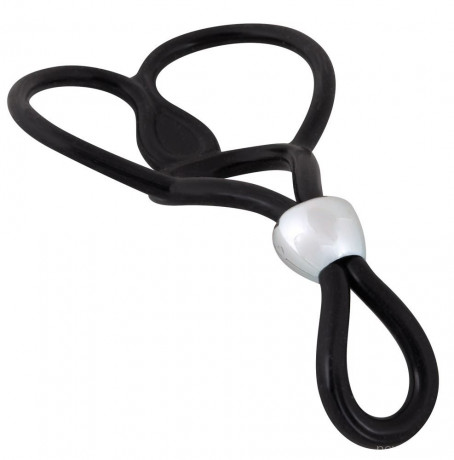 Лассо с подхватом мошонки Triple Ball Cockring