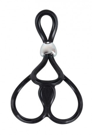 Лассо с подхватом мошонки Triple Ball Cockring