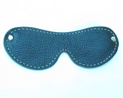 БДСМ маска из натуральной кожи черного цвета