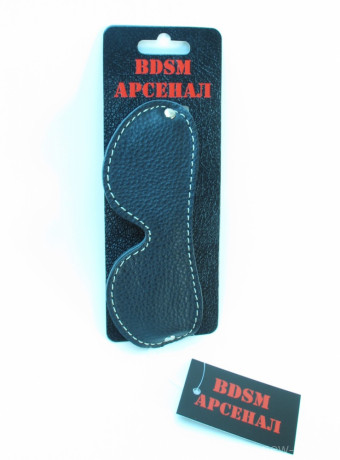 БДСМ маска из натуральной кожи черного цвета 