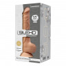 Телесный фаллоимитатор с мошонкой в обрамлении экстрамягкого силикона MODEL 3