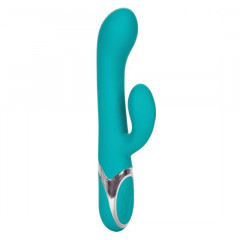 Перезарежаемый вибромассажер кролик с 4 рядами вращающихся шариков Enchanted Lover