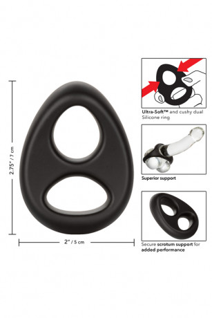 Двойное кольцо для поддержания эрекции из эластичного силикона Dual Ring