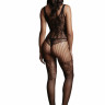 Боди-комбинезон с имитацией чулок. с ажурным рисунком Lace and Fishnet Bodystocking