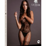 Боди-комбинезон с имитацией чулок. с ажурным рисунком Lace and Fishnet Bodystocking