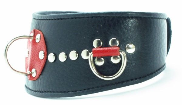 Ошейник черно-красный