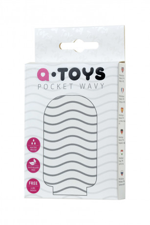 Мини мастурбатор для мужчин с рельефом в форме волн Pocket Wavy