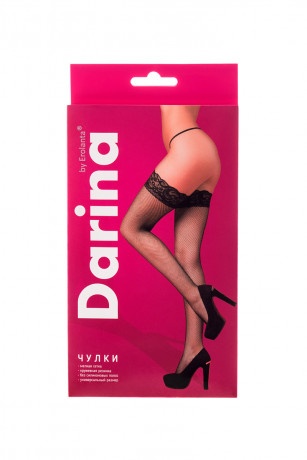 Черные чулки в сеточку