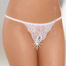 Кружевные трусики-стринг с разрезом