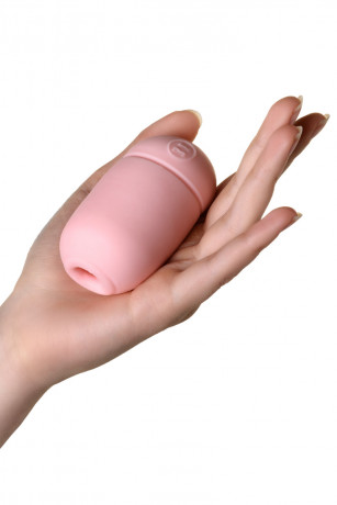 Мастурбатор в удобной колбе розового цвета с рельефной текстурой CAPSULE 01