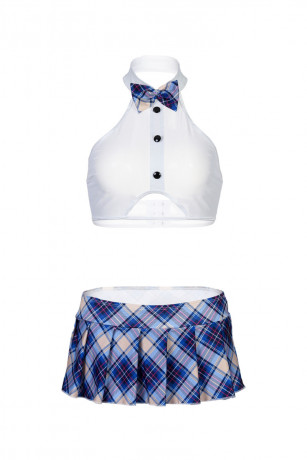 Откровенный костюм школьницы топ и микро юбочка Jesse