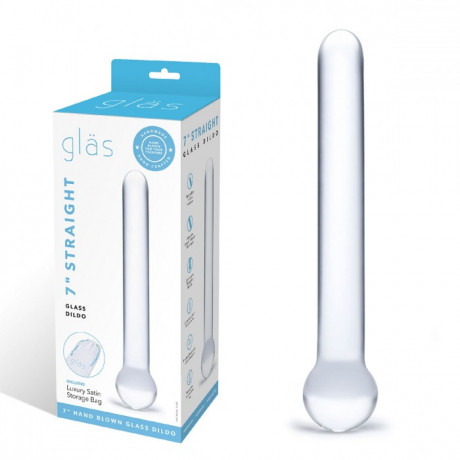 Прозрачный стеклянный жезл прямой формы Glas
