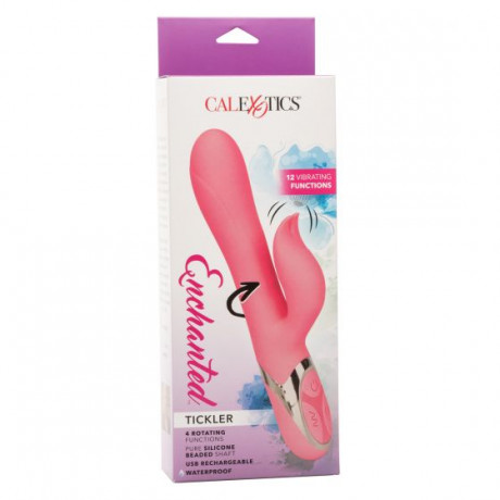 Перезарежаемый вибромассажер кролик с мощными моторами Enchanted Tickler
