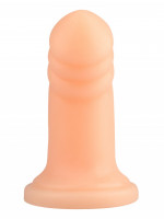 Эластичный большой анальный стимулятор с закругленной головкой