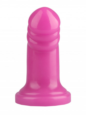 Эластичный большой анальный стимулятор с закругленной головкой