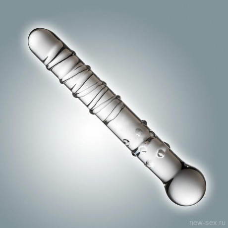 Анально вагинальный стимулятор из прозрачного стекла