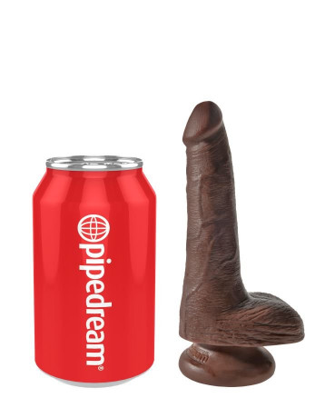 Ультрареалистичный фаллос с мошонкой на присоске King Cock 6 Cock with Balls