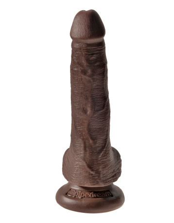 Ультрареалистичный фаллос с мошонкой на присоске King Cock 6 Cock with Balls