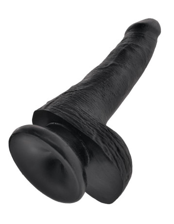 Ультрареалистичный фаллос с мошонкой на присоске King Cock 6 Cock with Balls