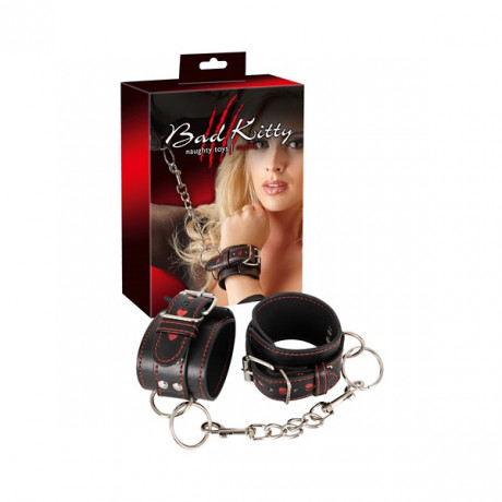 Наручники с фиксацией цепочкой на двух карабинах Handfesseln