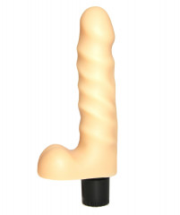 Вибратор-реалистик с рёбрышками - 15,5 см