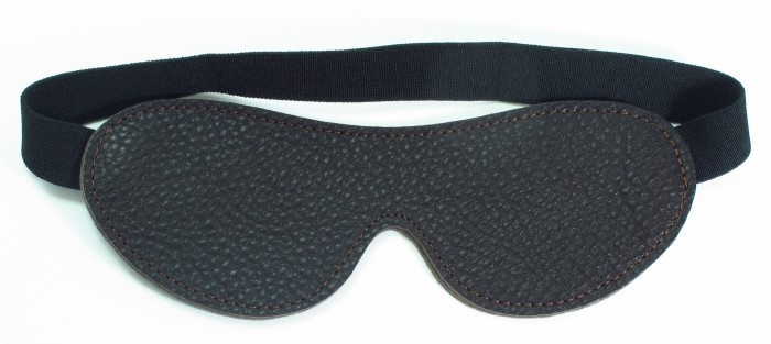 Маска на глаза из натуральной кожи двухсторонняя