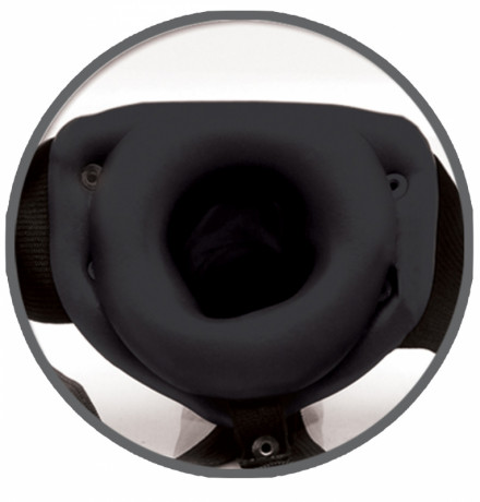 Страпон мужской Hollow Strap On полый на ремнях черный