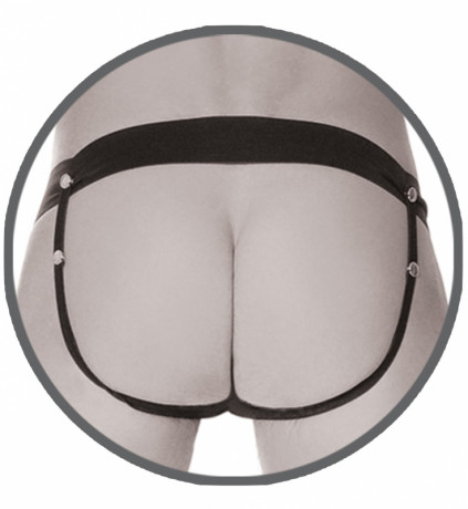 Страпон мужской Hollow Strap On полый на ремнях черный