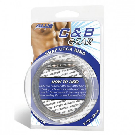 Кольцо на пенис из кожи на клепках SNAP COCK RING