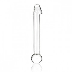 Стеклянный дилдо с реалистичной головкой Glas