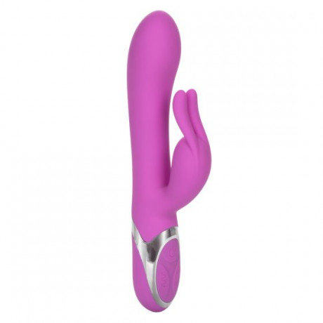 Перезарежаемый вибромассажер кролик с 4 рядами вращающихся шариков Enchanted Bunny