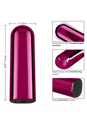 Мощная вибропуля с 10 функциями вибрации высокой интенсивности Glam Wand