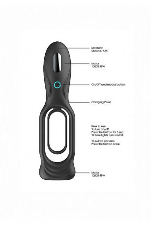 Двойное эрекционное кольцо с вибрацией Vibrating Rechargeable Cock Ring