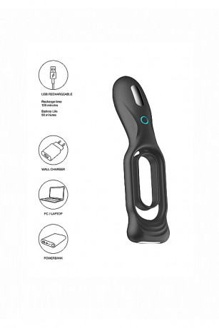 Двойное эрекционное кольцо с вибрацией Vibrating Rechargeable Cock Ring