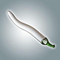 Нереалистичный фаллоимитатор из стекла в форме перца