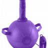 Фиолетовый надувной мяч с вибронасадкой Mini Sex Ball