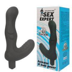 Вибромассажер простаты с отростком для массажа промежности SEX EXPERT
