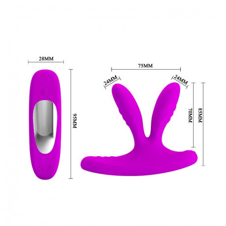 Универсальный выбромассажер V-обрасной формы с пультом ДУ