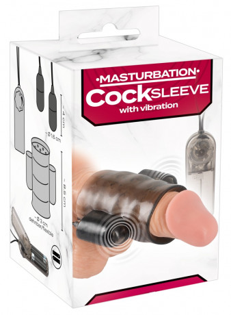 Вибронасадка для мастурбации с пультом Cock Sleeve with vibration