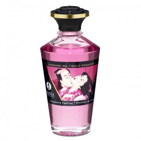 Съедобное массажное масло с возбуждающим ароматом малины Shunga Afrodisiac