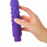Мультискоростной вибратор из эластичного фиолетового силикона A-Toys