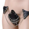 Сексуальное бра и трусики из ремней и цепочек TOYFA Theatre