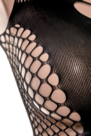 Бесшовное боди из сетки с широкими бретелями Tiara