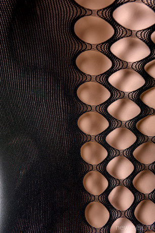 Бесшовное боди из сетки с широкими бретелями Tiara